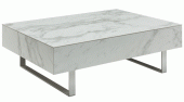Living Room Furniture Coffee and End Tables 1497 White marble Coffee Table